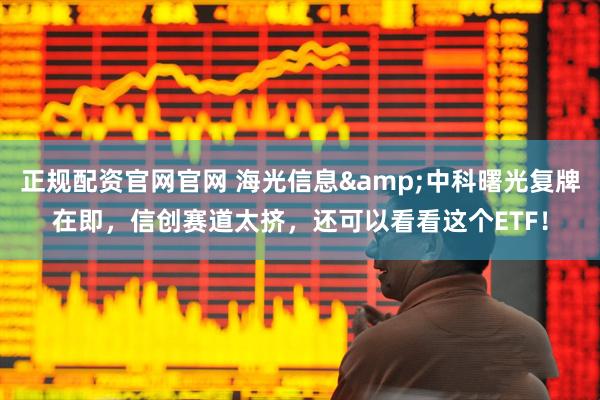 正规配资官网官网 海光信息&中科曙光复牌在即，信创赛道太挤，还可以看看这个ETF！
